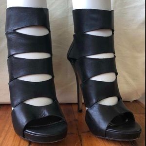 ALDO black high heel gladiator sandals